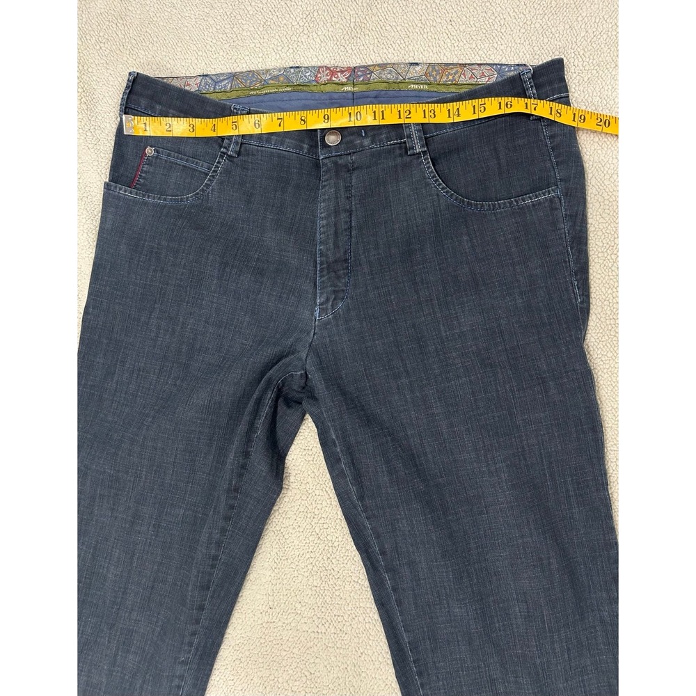 Meyer Diego 451 Denim Trousers Jeans Men 38x30 Dark Wash Organic Cotton - Picture 3 of 10